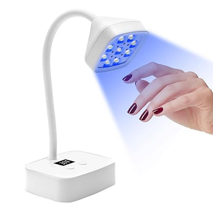 CGBE Mini UV Nagellampe 27W für Gel Nägel | Tragbarer LED + UV Nageltrockner mit Auto-Sensor & 2 Timer Modi