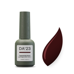 Gel Polish DA’23 Hranatove vyno [pomegranate wine], 8 ml – tiefes, intensives Granatrot, mittlere Konsistenz, glänzendes Finish, langanhaltende Deckkraft