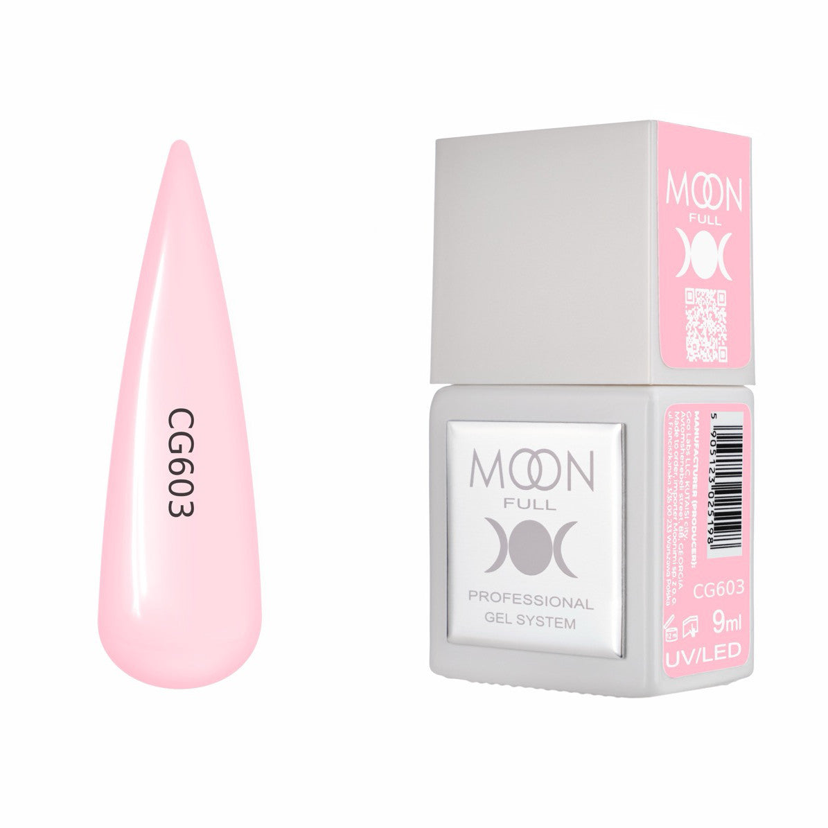 Moon Full Color Gel Polish 9 ml №CG603 – Hellrosa, UV-Gel-Lack