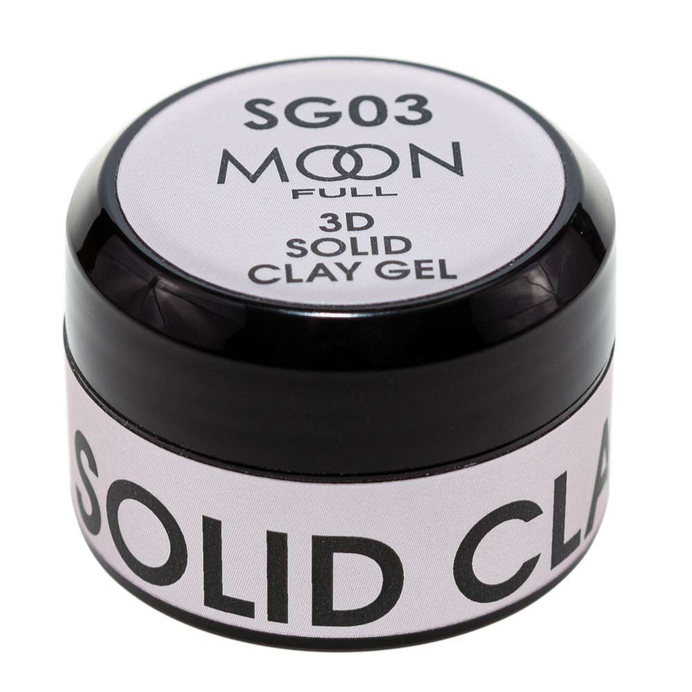 Moon Full 3D Solid Clay Gel SG №03 5ml – Milchweißes 3D Modelliergel für Nail Art