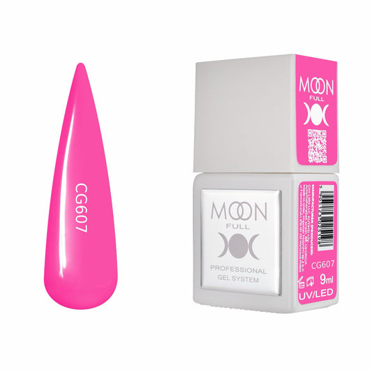 Moon Full Color Gel Polish 9 ml №CG607 – Intensives Kaltrosa, UV-Gel-Lack