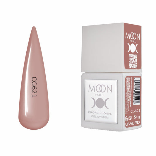 Moon Full Color Gel Polish 9 ml №CG621 – Gedämpftes Altrosa-Braun, UV-Gel-Lack
