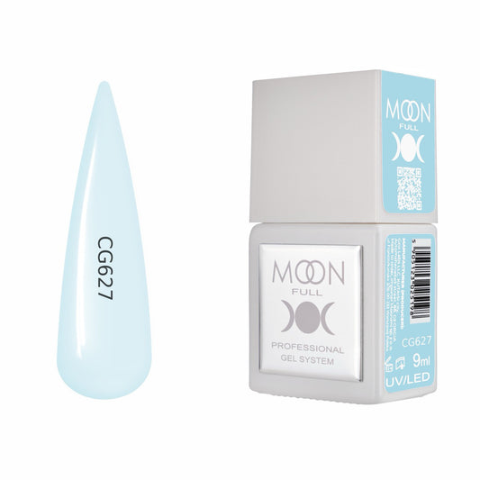 Moon Full Color Gel Polish 9 ml №CG627 – Helles Pastellblau, UV-Gel-Lack