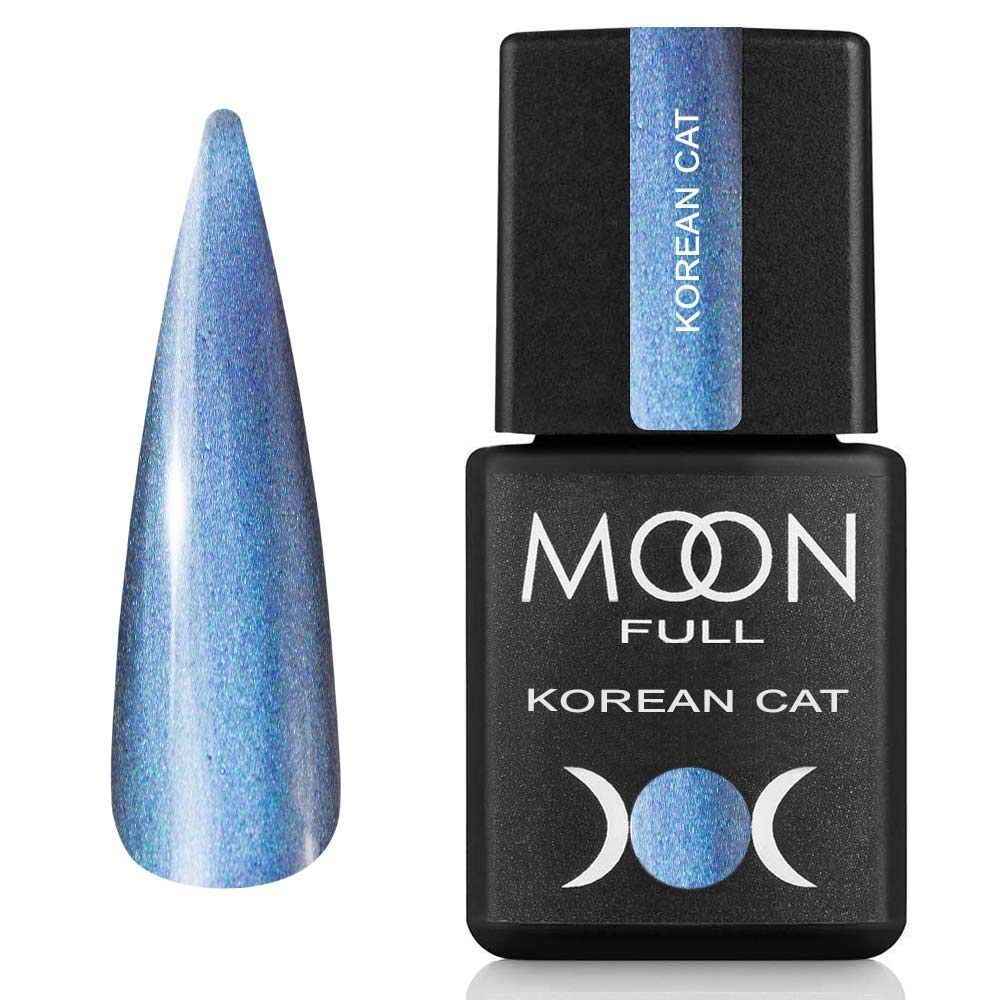 MOON FULL Korean Cat 8ml №02 – Eisblau Nagellack mit Cat-Eye Effekt