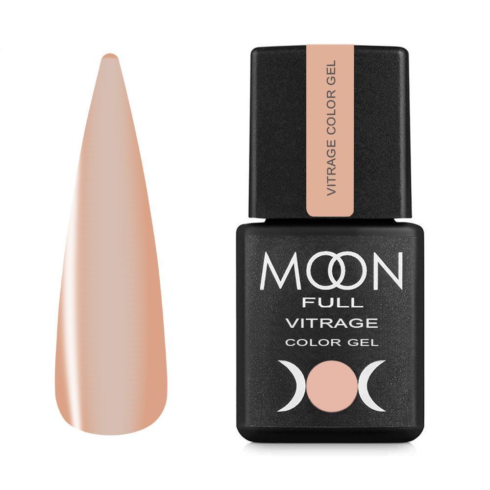 Moon Full VITRAGE Collor Gel 8ml №09 – Braun Gel-Nagellack mit Vitrage-Effekt, transparent