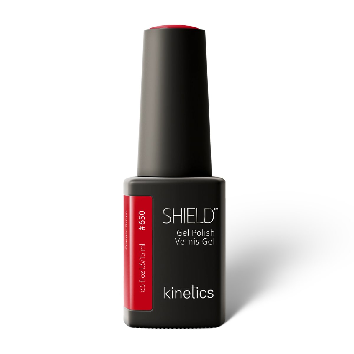 Kinetics SHIELD Gel Polish #650 ENERGY BOOST 15 ml – intensives Chilirot UV Nagellack, HEMA-frei