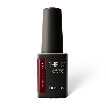 Kinetics SHIELD Gel Polish #658 EXPLORE 15ml – sattes weinrotes UV Nagellack, HEMA-frei