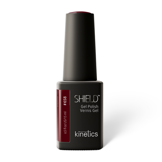 Kinetics SHIELD Gel Polish #658 EXPLORE 15ml – sattes weinrotes UV Nagellack, HEMA-frei