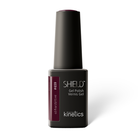 Kinetics SHIELD Gel Polish #659 PASSION 15ml – warmes kastanienbraunes UV Nagellack, HEMA-frei