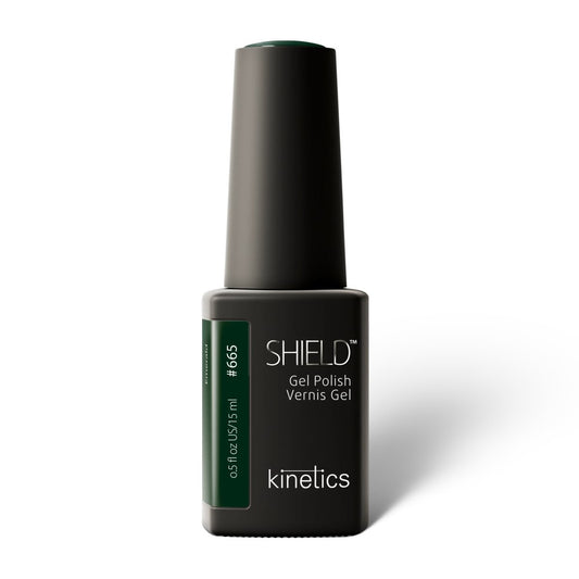 Kinetics SHIELD Gel Polish #665 EMERALD 15 ml – tiefes Smaragdgrün UV Nagellack, HEMA-frei