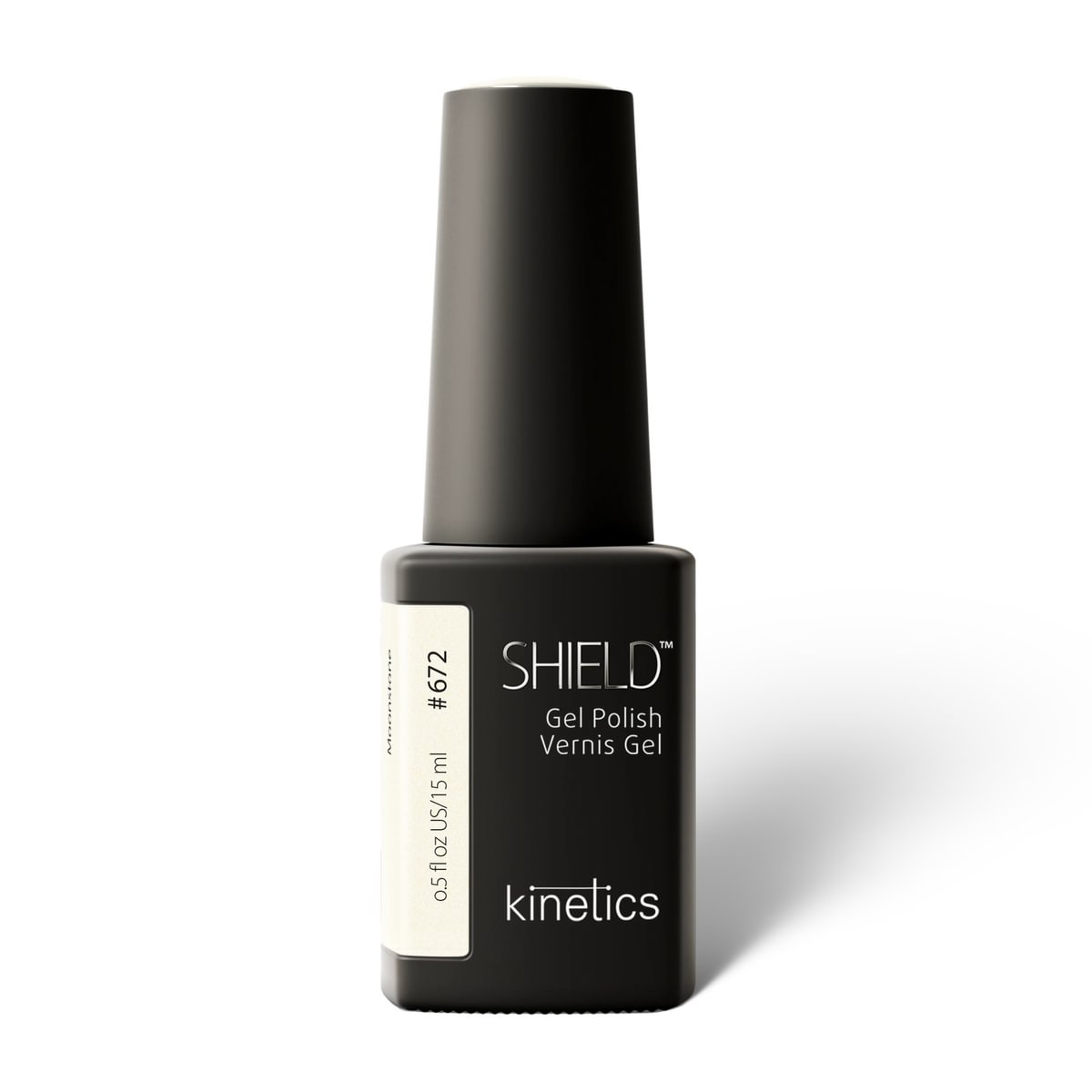 Kinetics SHIELD Gel Polish #672 MOONSTONE 15 ml – milchiges Silber UV Nagellack, HEMA-frei
