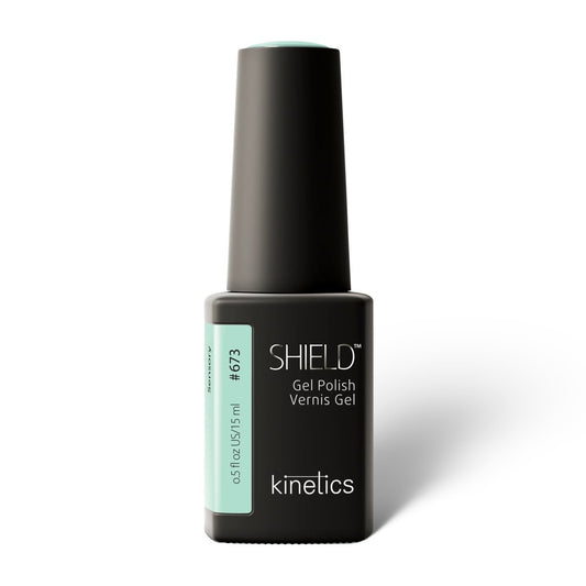 Kinetics SHIELD Gel Polish #673 SENSORY 15 ml – kühler Mintgrüner UV Nagellack, HEMA-frei