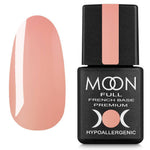 Moon Full French Base Premium №33 – Professionelle rosa-beigefarbene camouflierende Base, 8 ml