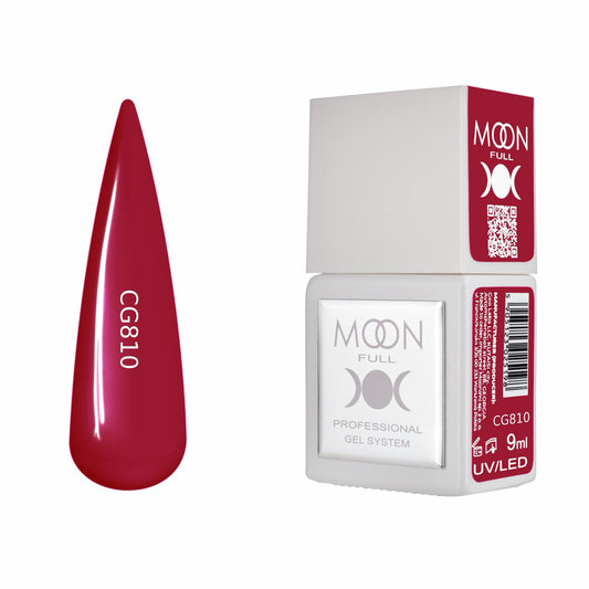 Moon Full Color Gel Polish 9 ml №CG810 – Dunkles Granatrot, UV-Gel-Lack