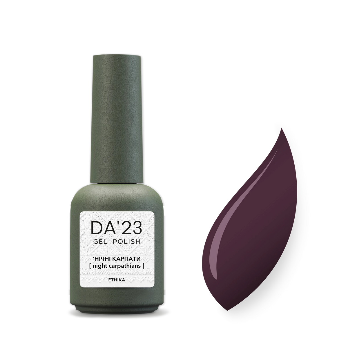 DA’23 Gel Polish №83 Night Carpathians 8 ml – dunkler Pflaumen-Violett Gellack mit Bordeaux-Unterton, hochpigmentiert und selbstnivellierend