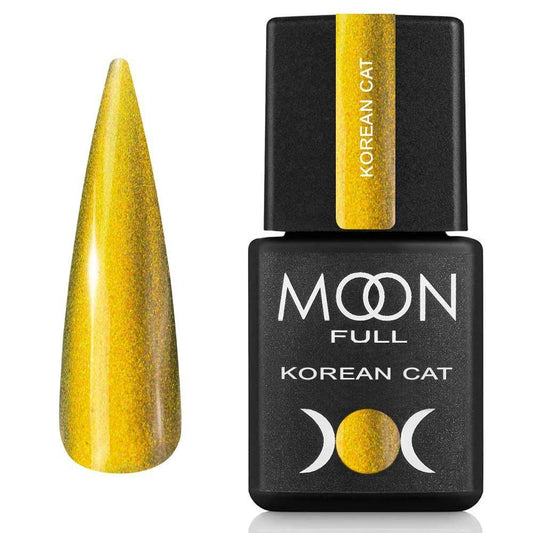 MOON FULL Korean Cat 8ml №03 – Schimmerndes Gold Gel-Nagellack mit Cat-Eye Effekt