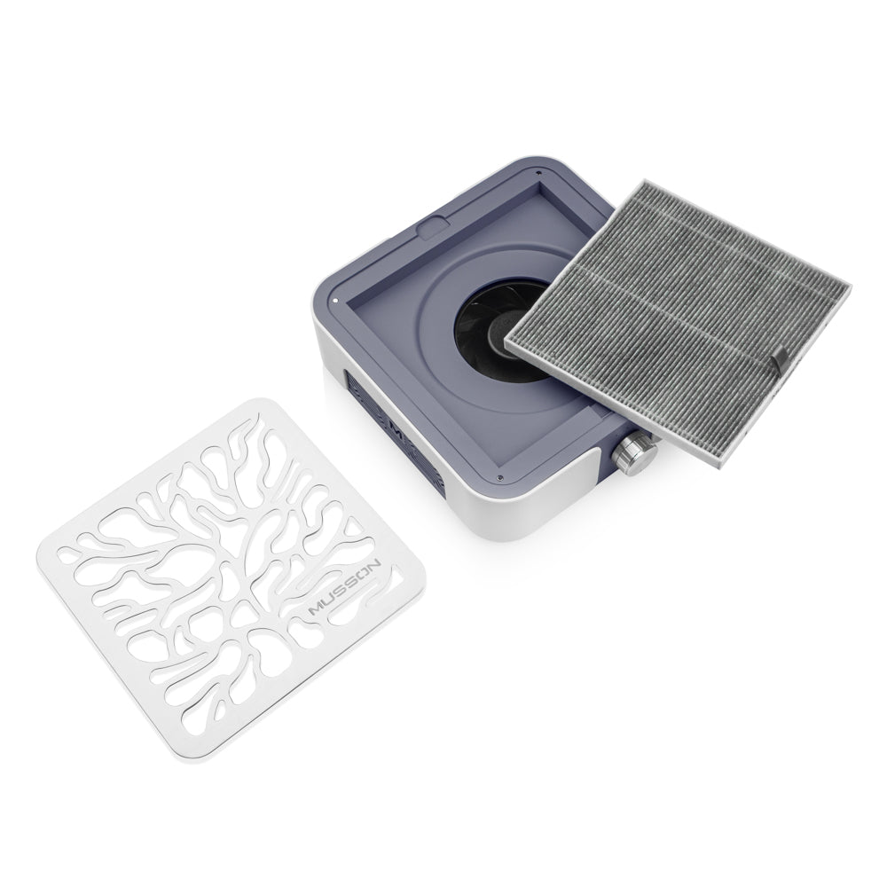 MUSSON X3 Profi Nagelstaubabsauger mit HEPA-Filter 72W– leistungsstark und leise & neues Edelstahldesign