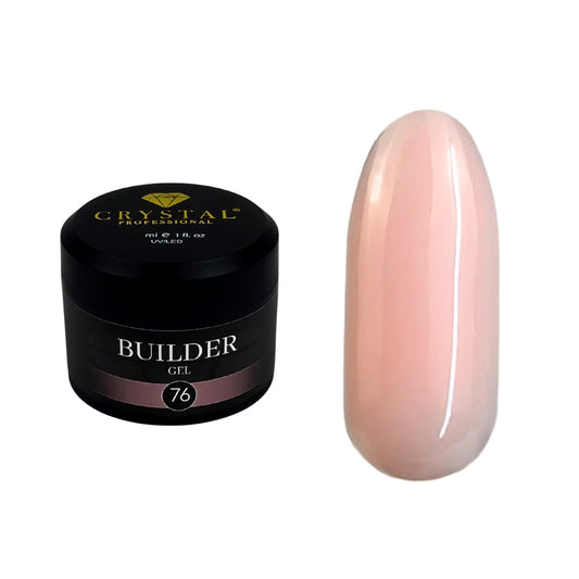 Crystal Builder Gel №76 Terracotta 15ml – Aufbaugel für natürliche Nägel, warmer Nude Look & Nagelverlängerung