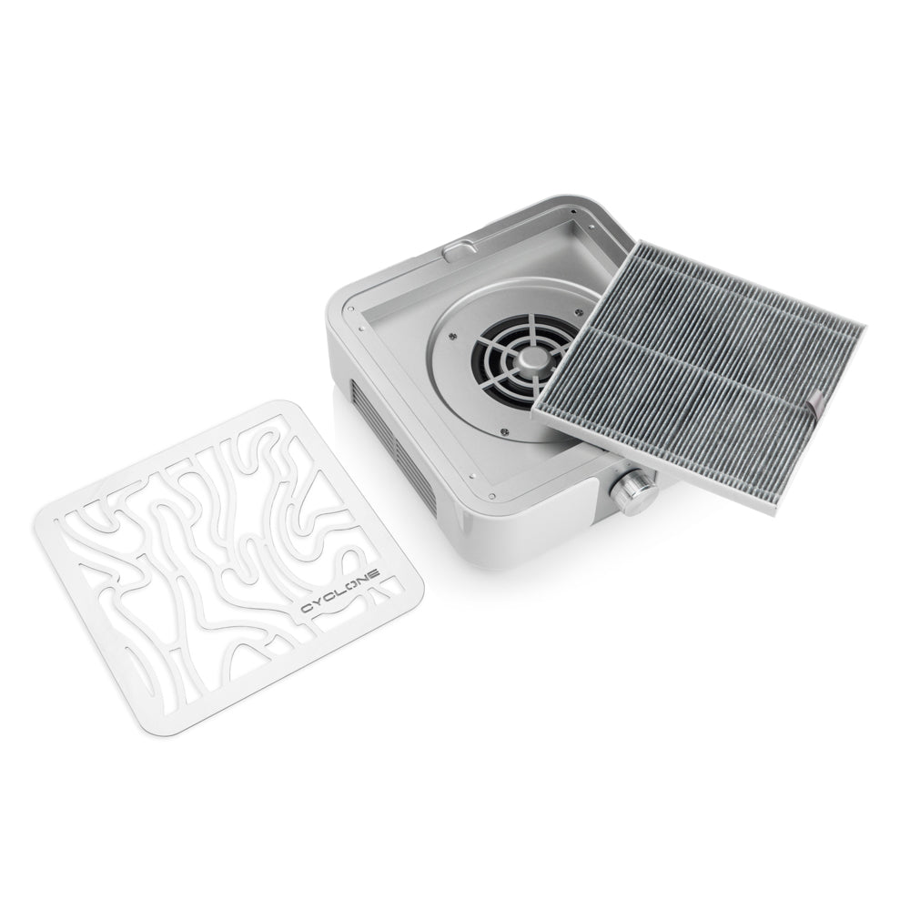 Wechselbarer Kohle‑HEPA‑Filter für MUSSON/CYCLONE X2/X3, 17×17 cm – professionelle Nagelstaubabsaugung