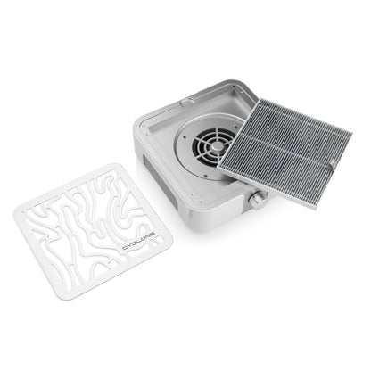 Wechselbarer Kohle‑HEPA‑Filter für MUSSON/CYCLONE X2/X3, 17×17 cm – professionelle Nagelstaubabsaugung