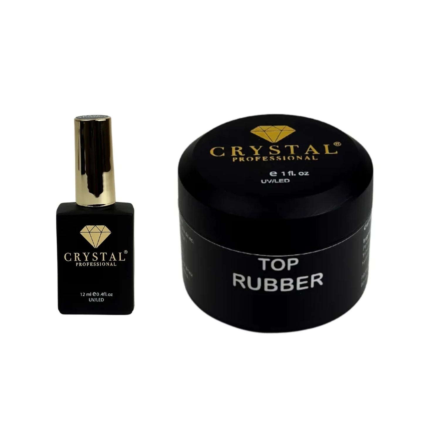 Crystal Professional Top Rubber No Wipe UV Filter – Schutz Top Coat für Gel Nägel 12-30ml