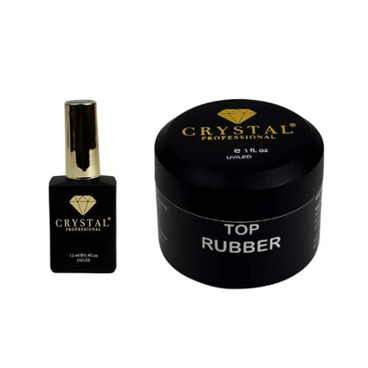 Crystal Professional Top Rubber No Wipe UV Filter – Schutz Top Coat für Gel Nägel 12-30ml