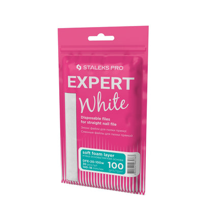 Staleks Einwegfeilen Für Gerade Nagelfeile Soft EXPERT 20 100 grit (30 Stück) - hygienisch für Maniküre & Pediküre
