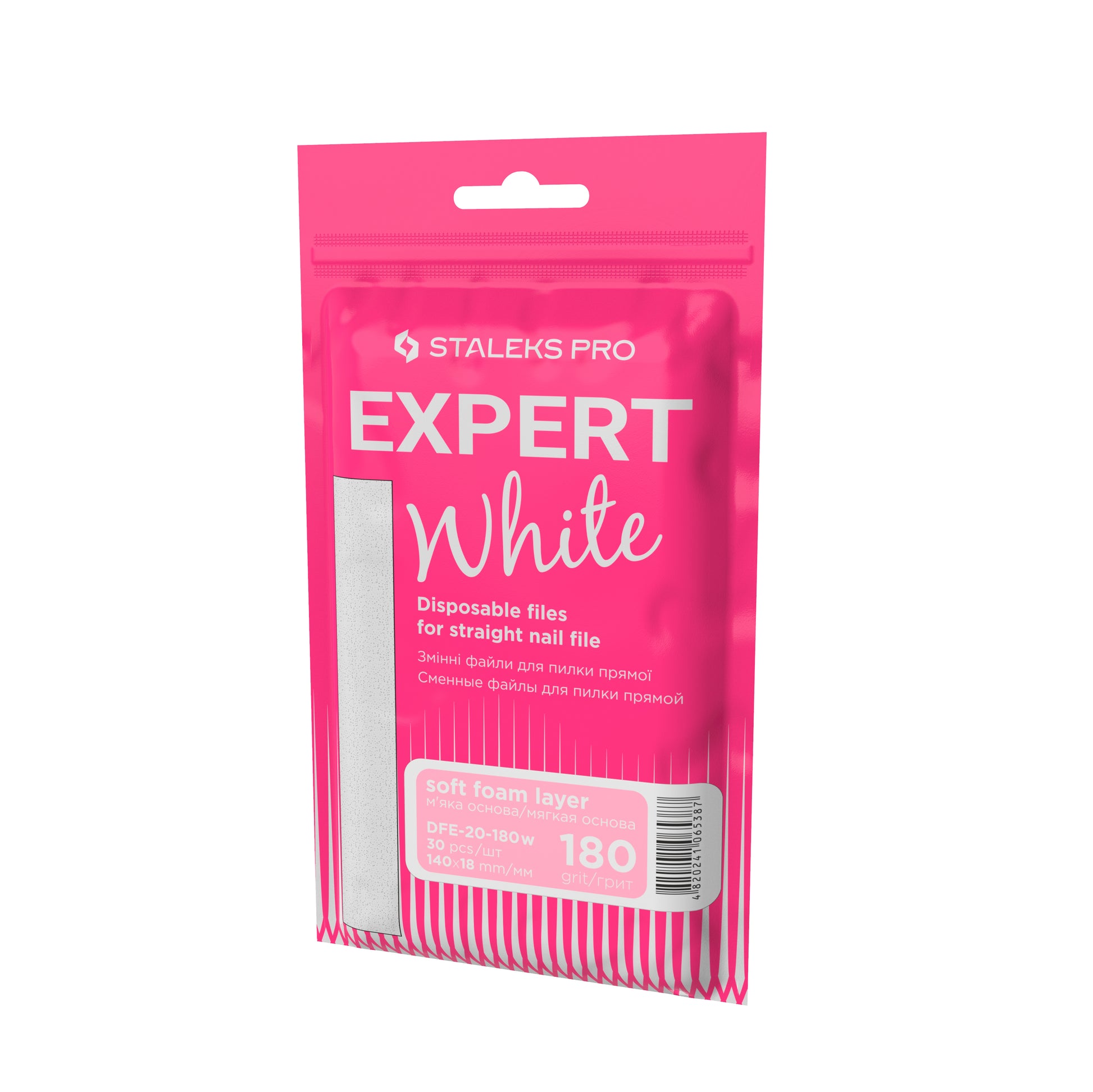 Staleks Einwegfeilen Für Gerade Nagelfeile Soft EXPERT 20 180 grit (30 Stück) - hygienisch für Maniküre & Pediküre
