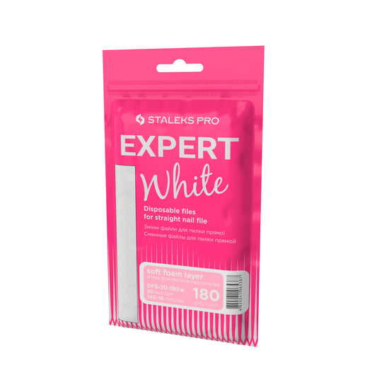 Staleks Einwegfeilen Für Gerade Nagelfeile Soft EXPERT 20 180 grit (30 Stück) - hygienisch für Maniküre & Pediküre