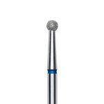 Professioneller blauer Staleks EXPERT Fräser in Kugelform, Durchmesser 2,7mm