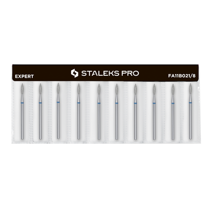 Staleks Diamantfräse "Spitze Flamme" Blau, Durchmesser 1.6-2.1 Mm / Arbeitsteil 8 Mm