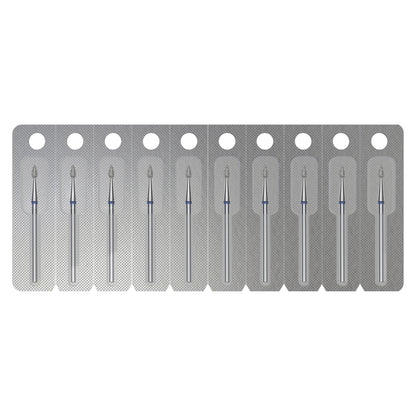 Фреза алмазная капля синяя Staleks EXPERT диаметр 2,3 мм / рабочая часть 5 мм