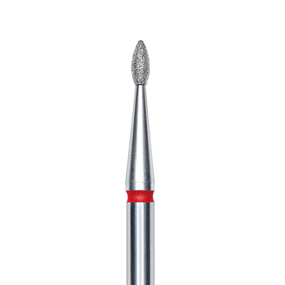 Staleks Diamantfräser Tropfen  rot, Durchmesser 1,6mm/Arbeitsteil 4mm