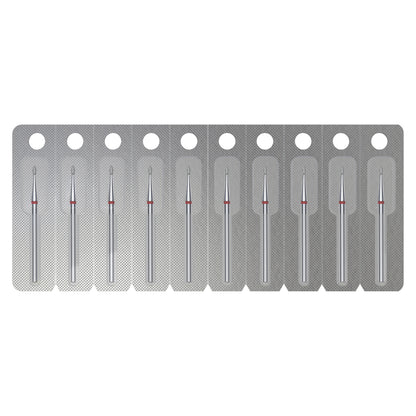 Staleks Diamantfräse "Runde Knospe" Rot, Durchmesser 1.6mm / Arbeitsteil 3.4mm