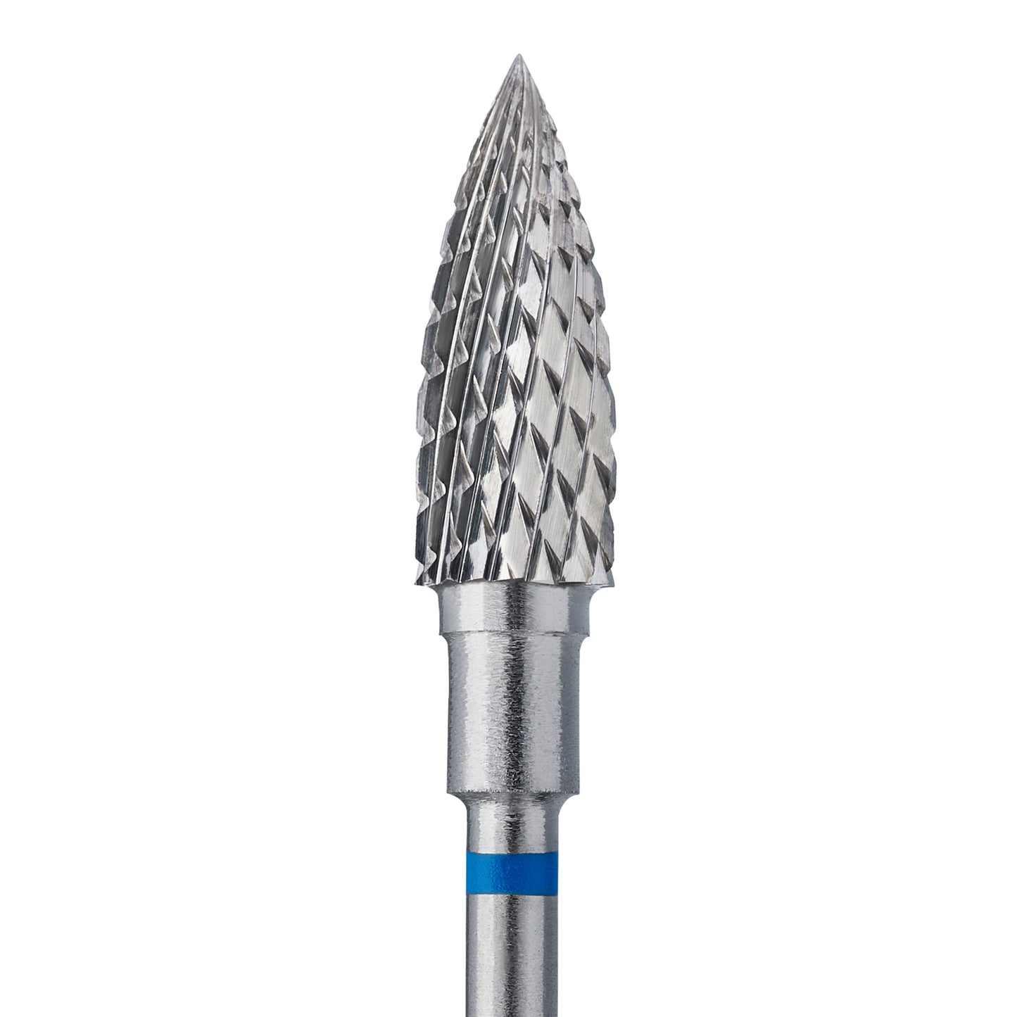 Staleks PRO EXPERT Hartmetallfräser „Flamme“ Blau 5 × 13,5 mm – Profi-Maniküre/Pediküre