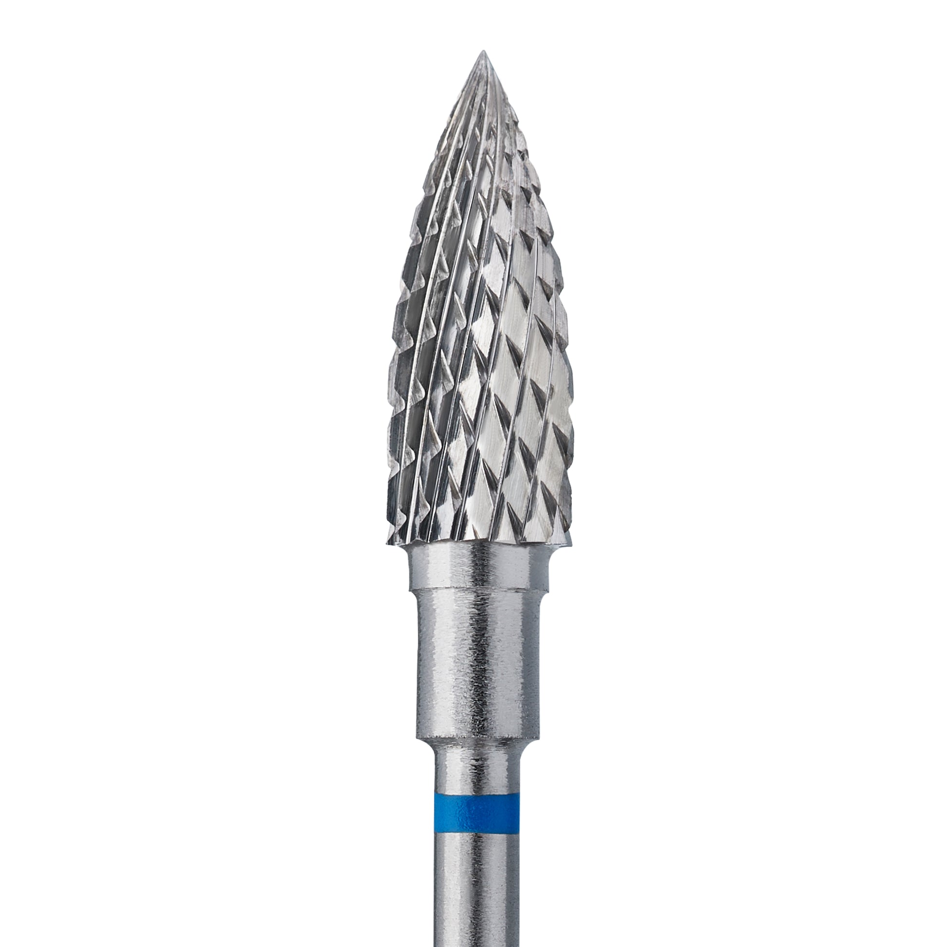 Staleks PRO EXPERT Hartmetallfräser „Flamme“ Blau 5 × 13,5 mm – Profi-Maniküre/Pediküre