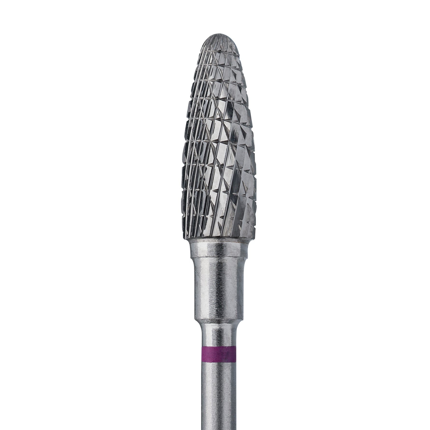 Staleks Hartmetallfräse „Mais“ Lila – langlebiger Profi Fräskopf 5 mm, Arbeitsteil 13 mm, Hartmetall Fräser für präzise Nagelmodellage und Nagelstudio