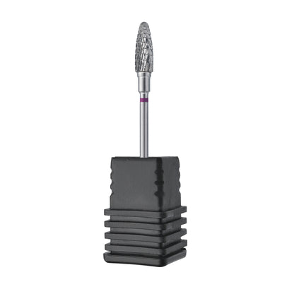 Staleks Hartmetallfräse „Mais“ Lila – langlebiger Profi Fräskopf 5 mm, Arbeitsteil 13 mm, Hartmetall Fräser für präzise Nagelmodellage und Nagelstudio