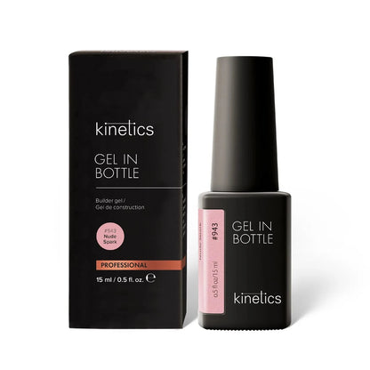 Kinetics Gel in Bottle Nude Spark #943 15ml – Flüssiges Nagelverstärkungs-Gel, Spark Effekt, klassisches Nude