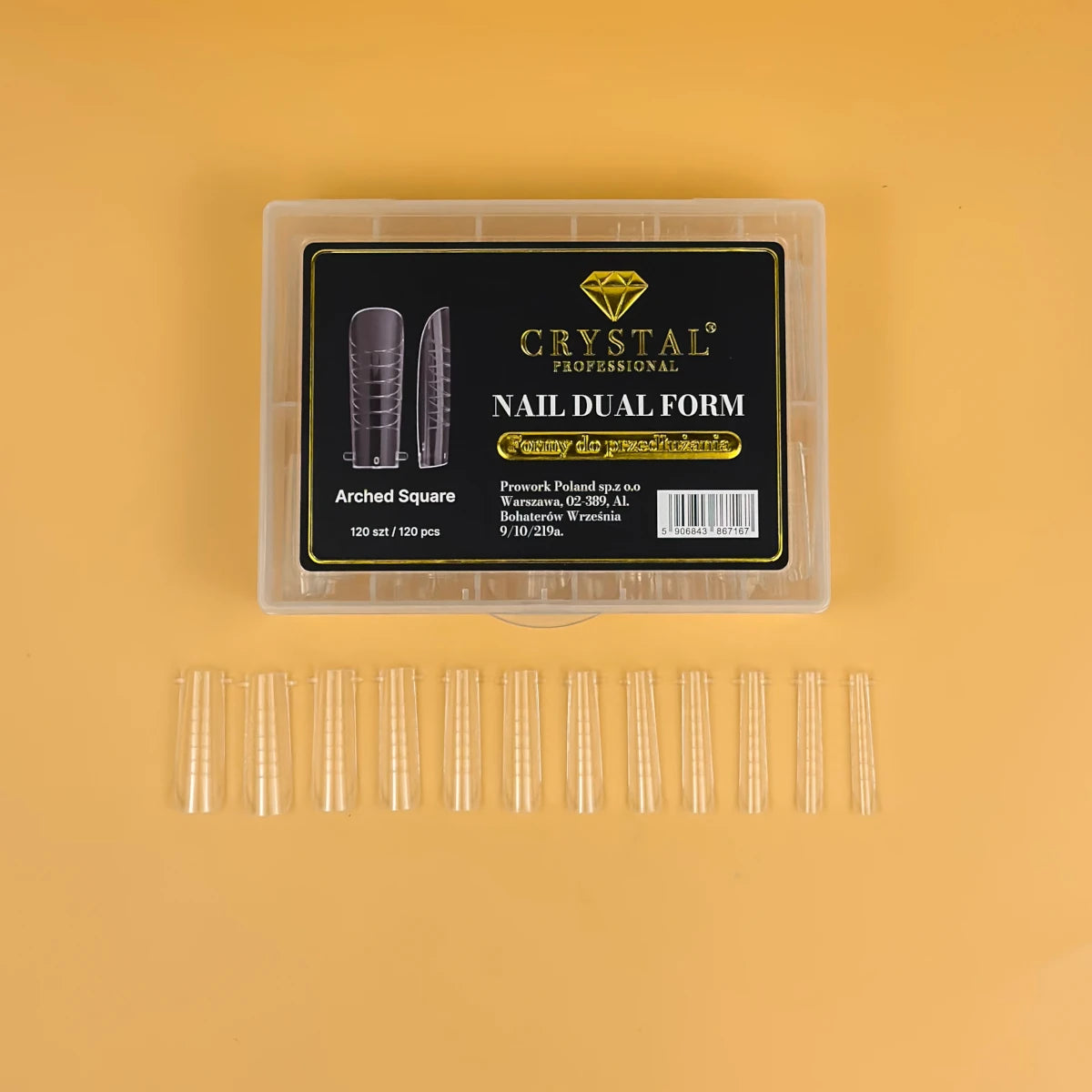 Crystal Professional Верхние формы для наращивания ногтей Dual Form Arched Square – 120 шт.