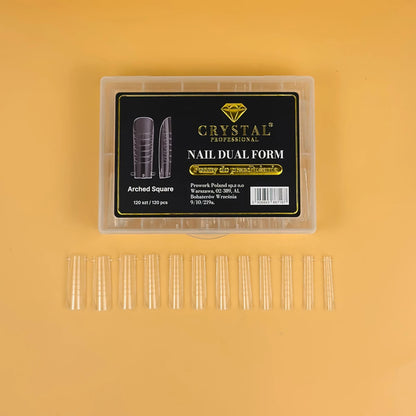 Crystal Professional Верхние формы для наращивания ногтей Dual Form Arched Square – 120 шт.