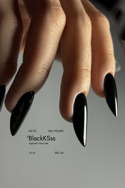 DA'23 Gel Polish 'BLACKKSSS' 14ml - hochpigmentierter Gellack in tiefem Schwarz