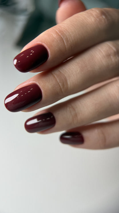 Gel Polish DA’23 Proud style [hordyy stylʹ], 8 ml – weinroter Gel-Lack mit glänzendem Finish, langanhaltende Deckkraft
