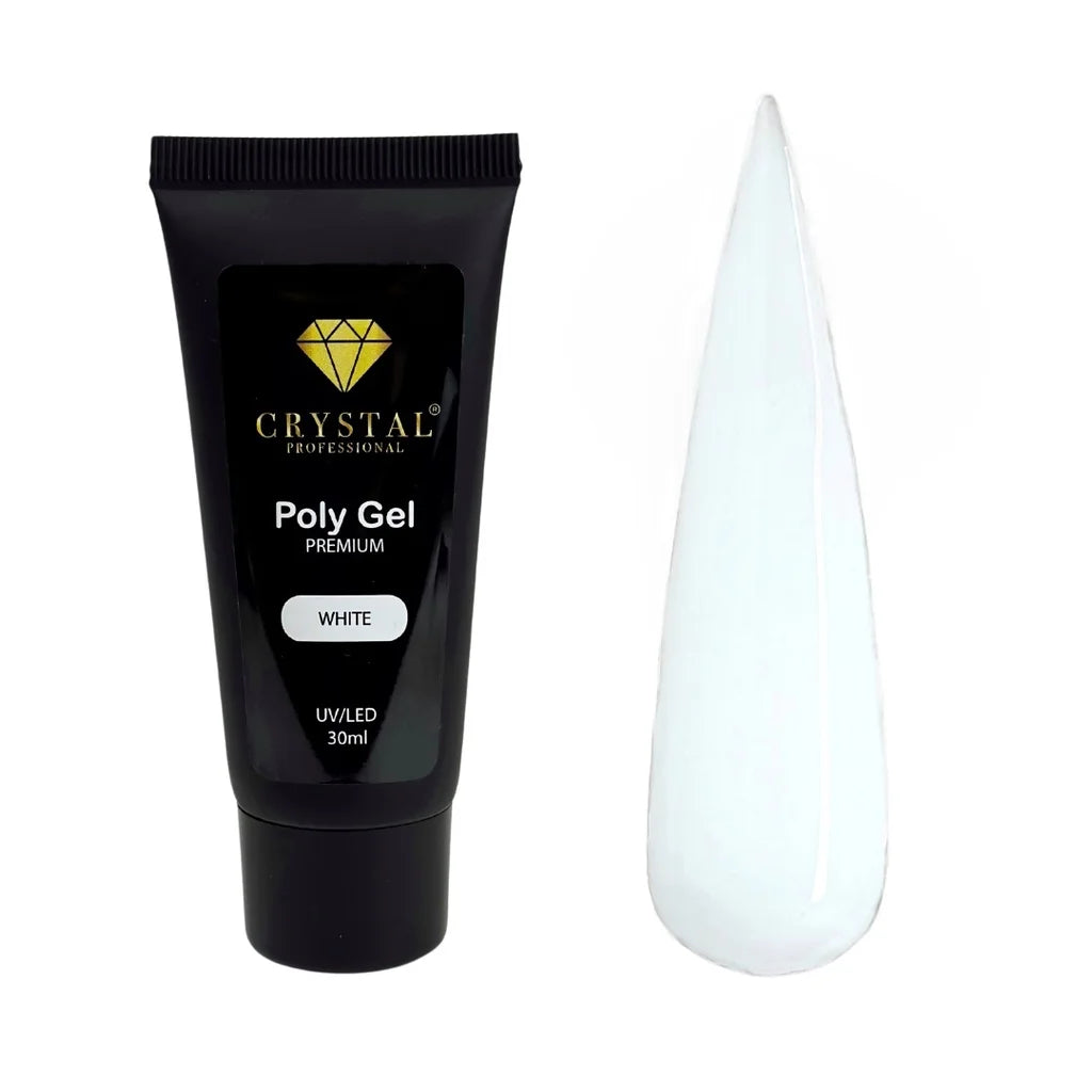 Crystal Professional Poly Gel Weiß 30ml – Acrylgel für Nagelverlängerung und Naturnagelverstärkung