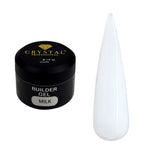 Crystal Builder Gel Milk 15ml – Aufbaugel für natürliche Nägel, milchiger Nude Look & Nagelverlängerung