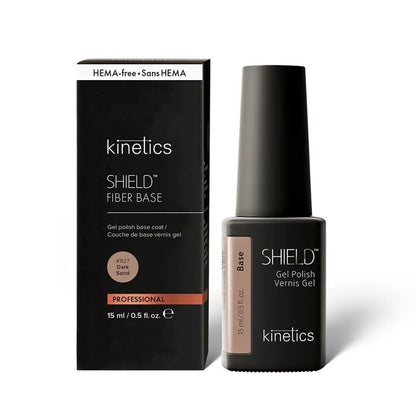 Kinetics SHIELD Fiber Base Dark Sand #927 15ml – Файбер база тёплого песочного оттенка, укрепляющая и выравнивающая