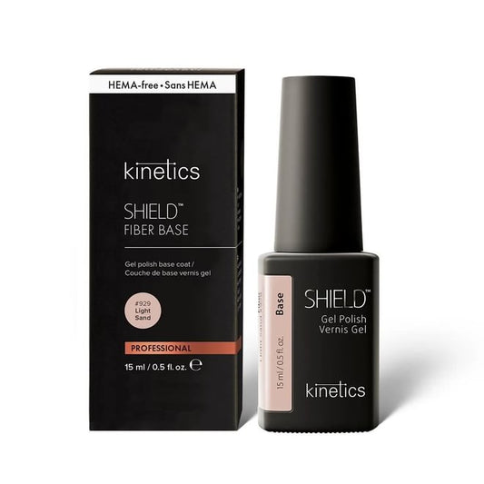Kinetics SHIELD Fiber Base Light Sand #929 15ml – Fiberglas-Basis im hellen Sandton, ideal für natürliche Optik