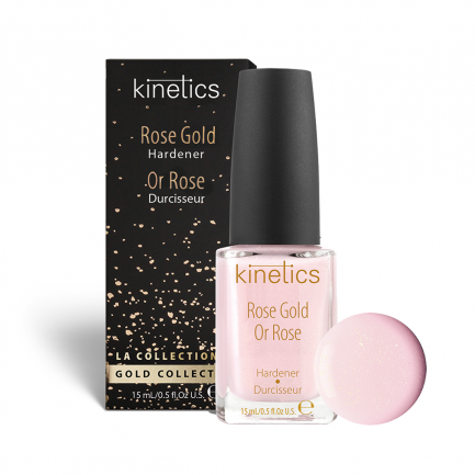 Kinetics Rose Gold Hardener Nagelhärter 15ml – Nagelhärter mit Roségold-Effekt