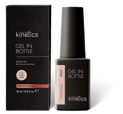 Kinetics Gel in Bottle Light Sand #929 15ml – Flüssiges Gel zur Nagelverstärkung, Farbton Hellbeige