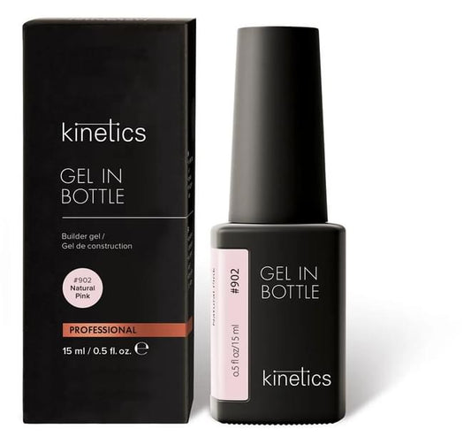 Kinetics Gel in Bottle Natural Pink #902 15ml – Flüssiges Nagelhärtegel in natürlichem Rosa, Schutz und Stärke